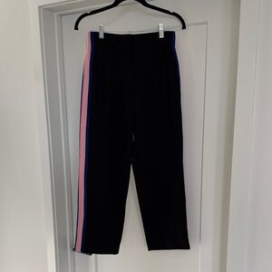 Sandro Black Capri Pants w/Side Stripes